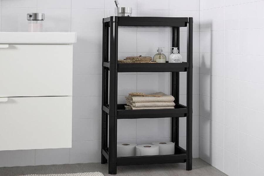 قفسه 4 طبقه حمام ایکیا مدل VESKEN