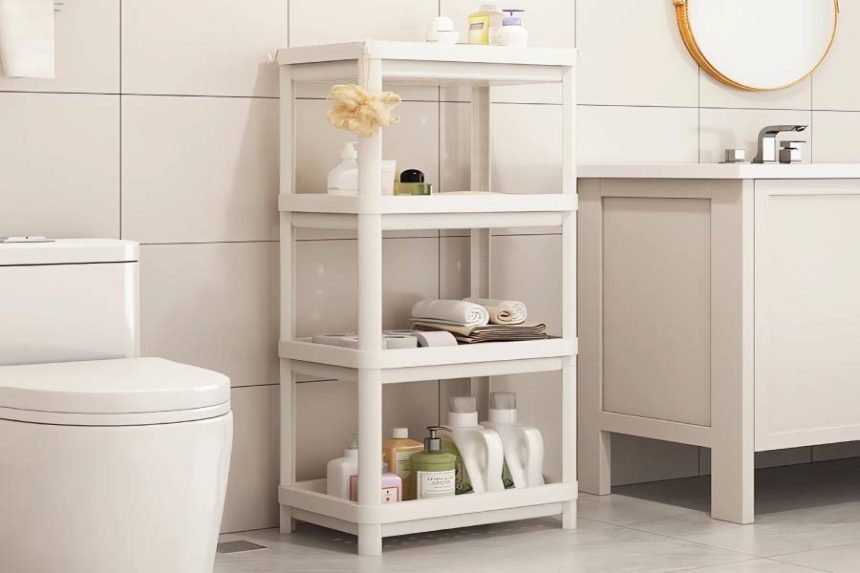 قفسه چهار طبقه حمام ایکیا مدل VESKEN