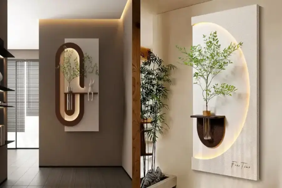 طراحی دیوار شاخص در ورودی